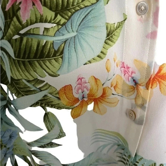 TOMMY Bahama Tropical Vacation‎ Cruise Silk Resort Wear Blouse Small Small - Picture 7 of 7